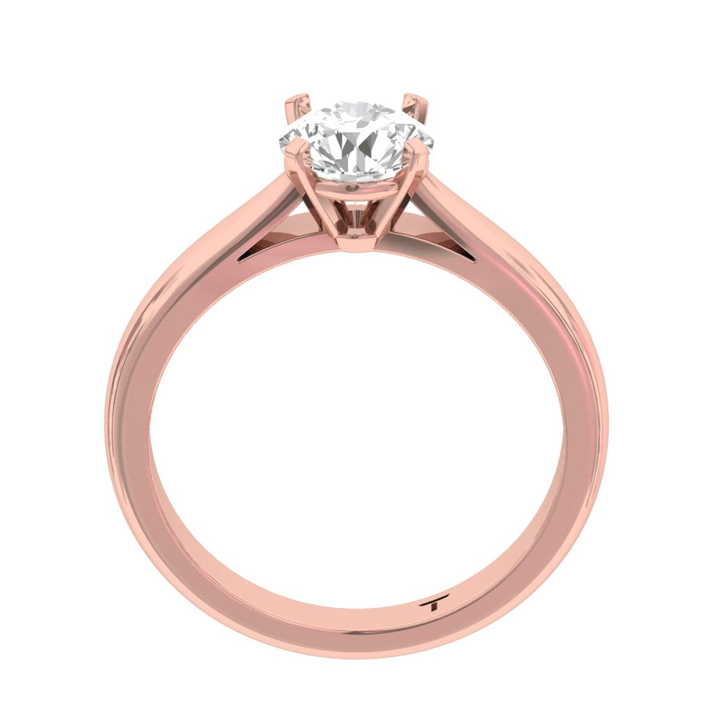 Solitaire Engagement  Ring  Round Center  TR004-RD