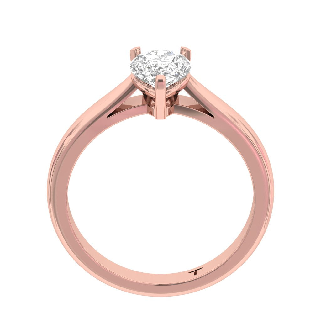 Solitaire Engagement  Ring  Pear Center   TR004-PE