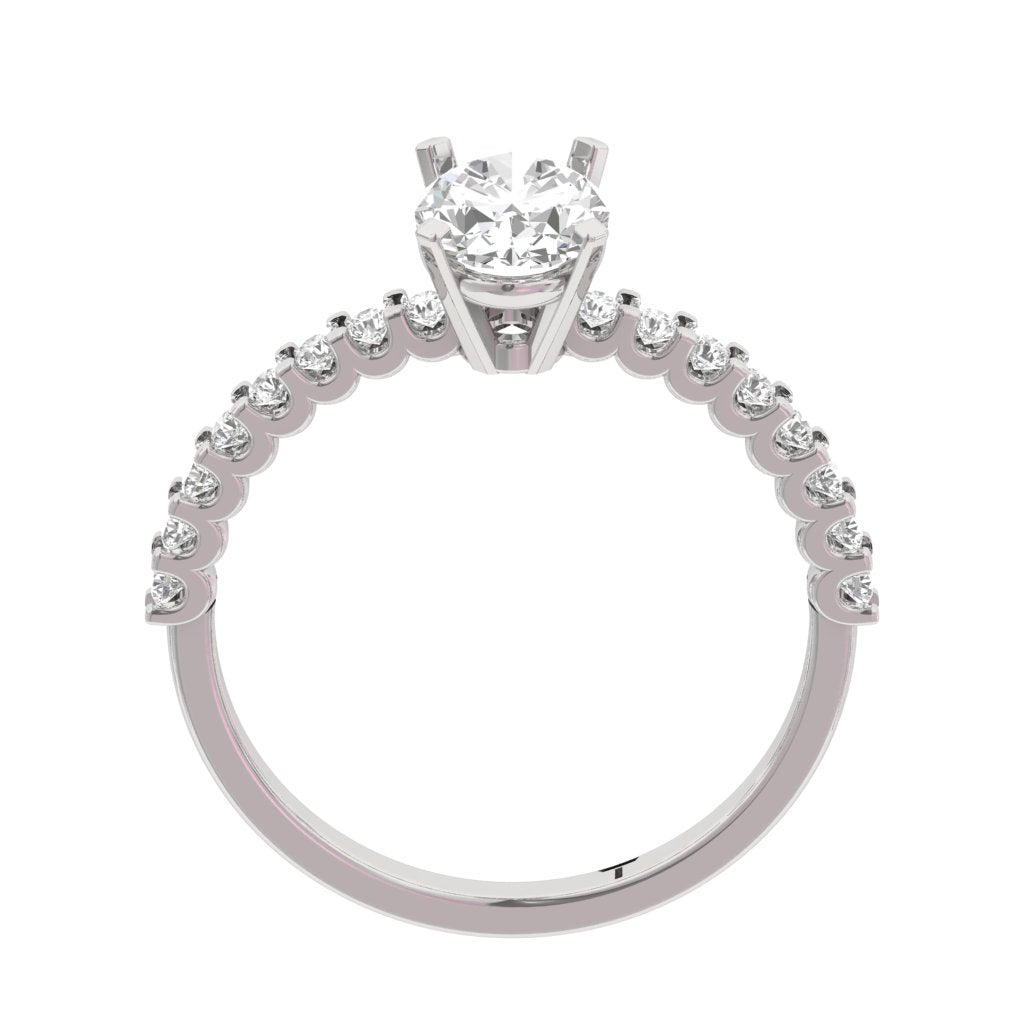 Engagement Ring Shared Prong Oval Center TR003-OV
