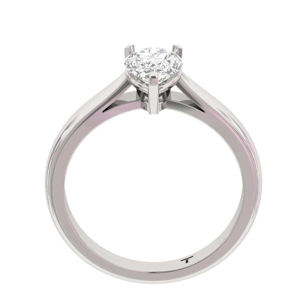 Solitaire Engagement  Ring  Pear Center   TR004-PE