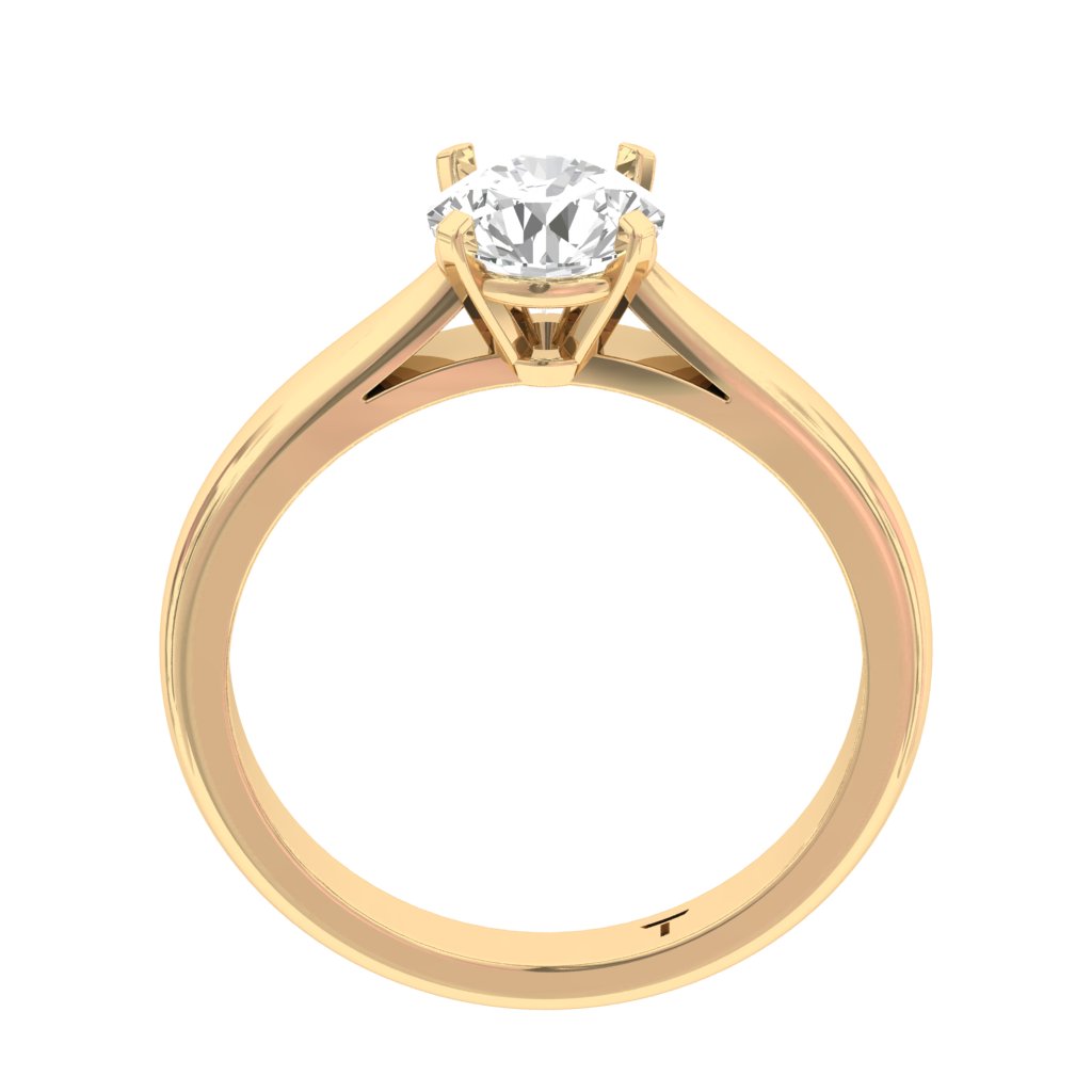 Solitaire Engagement  Ring  Round Center  TR004-RD