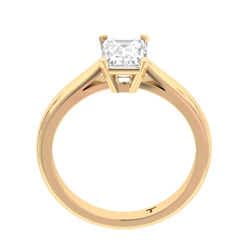 Solitaire Engagement  Ring   Emerald Center   TR004-EM
