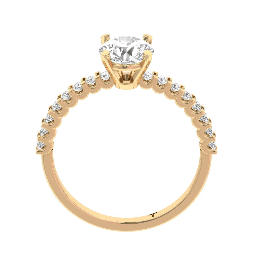Engagement Ring Shared Prong  Round Center TR003-RD