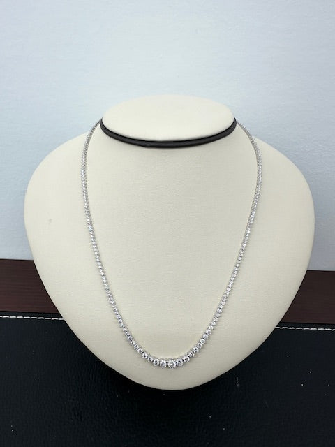 Graduated Lab Grown Diamond Tennis Necklace