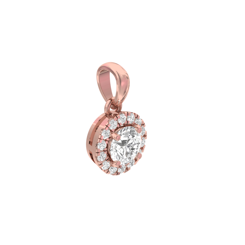 Lab Diamond Halo Pendant TR006-PD