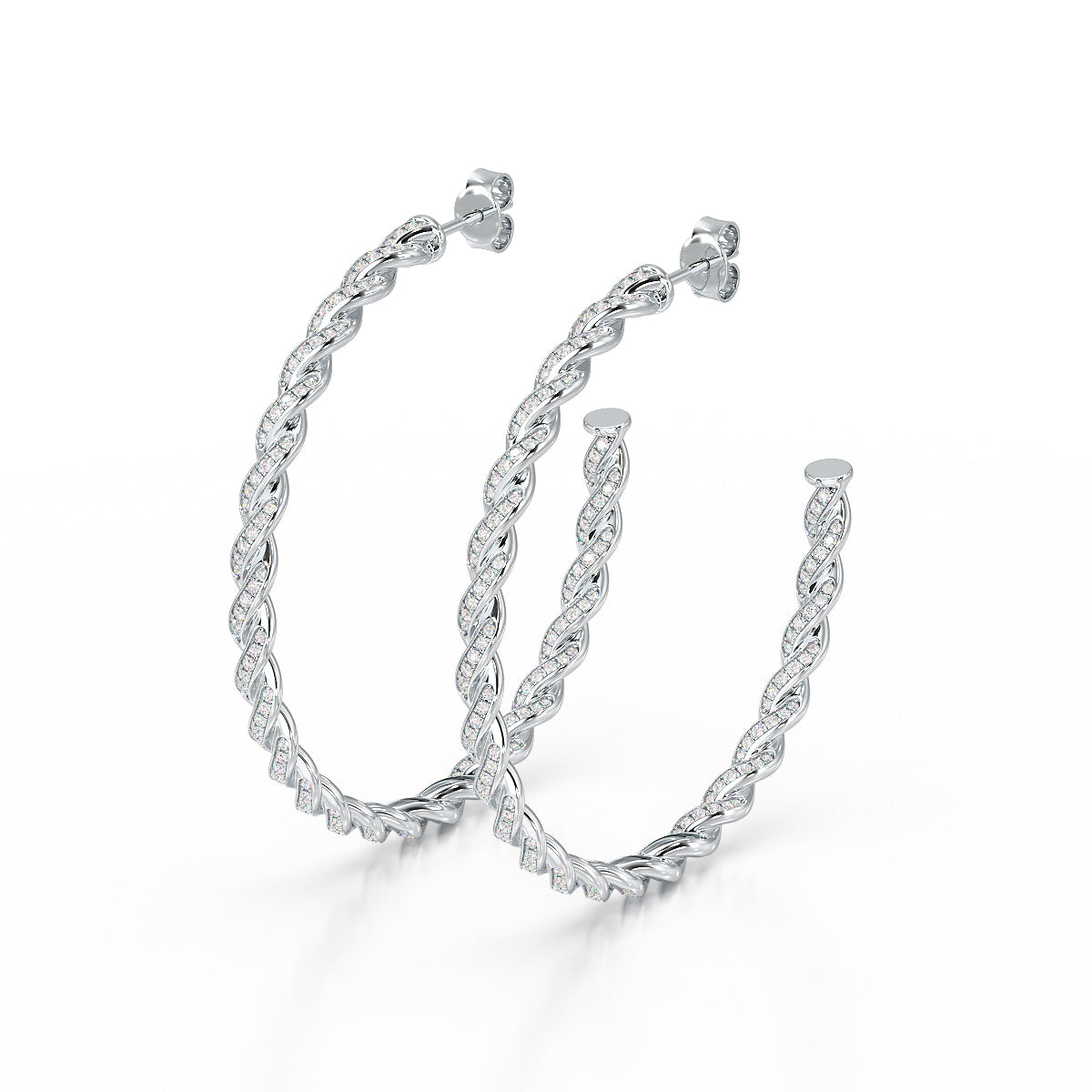 Twisted Rope Hoop Earrings