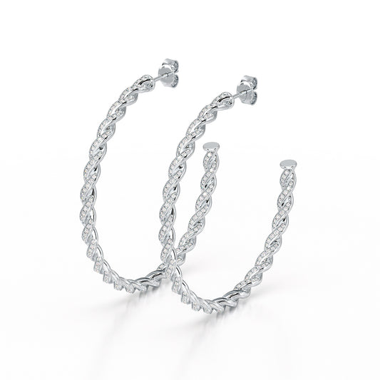 Twisted Rope Hoop Earrings