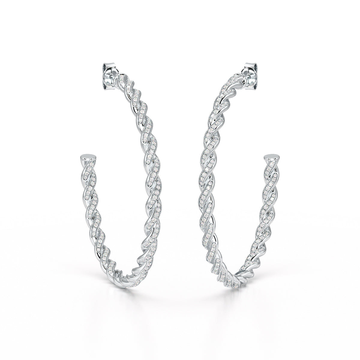 Twisted Rope Hoop Earrings