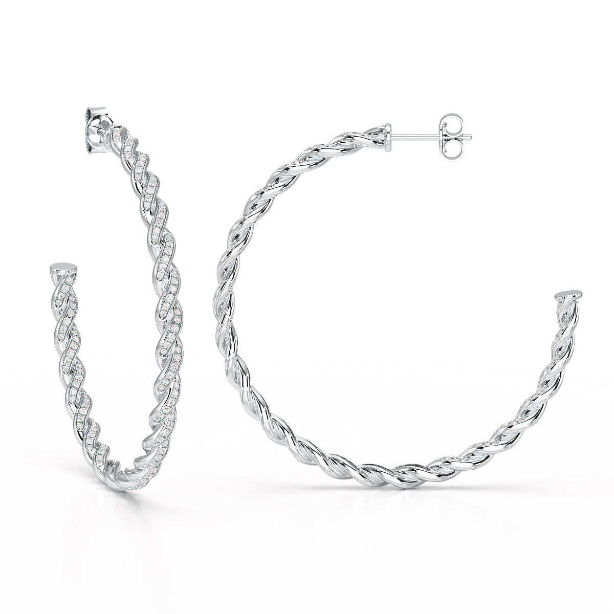 Twisted Rope Hoop Earrings