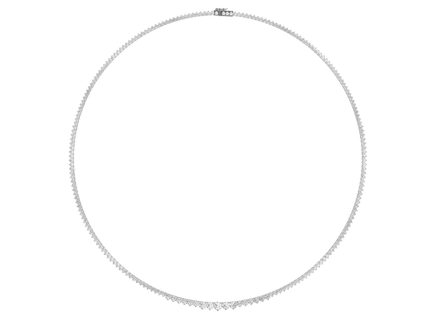 Graduated Lab Grown Diamond Tennis Necklace