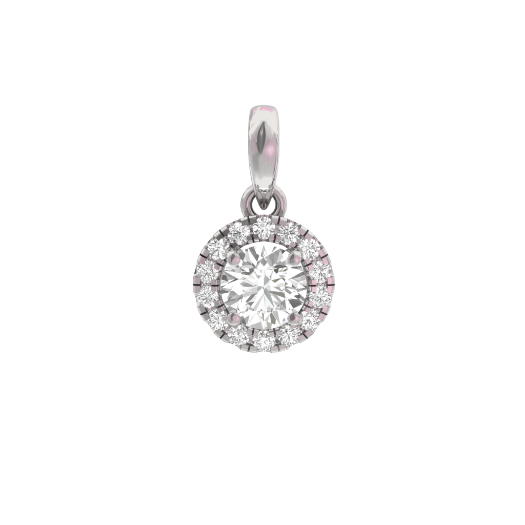 Lab Diamond Halo Pendant TR006-PD