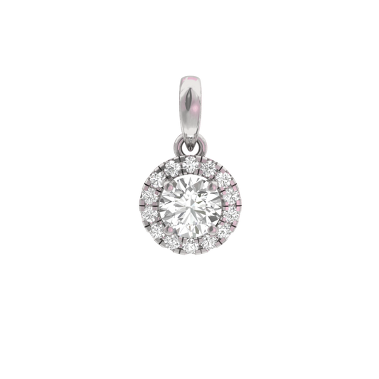 Lab Diamond Halo Pendant TR006-PD