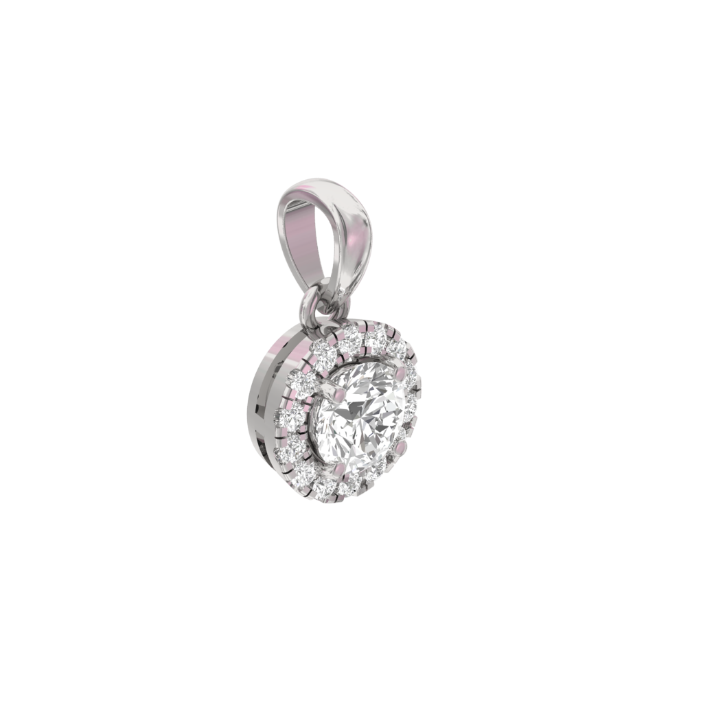 Lab Diamond Halo Pendant TR006-PD