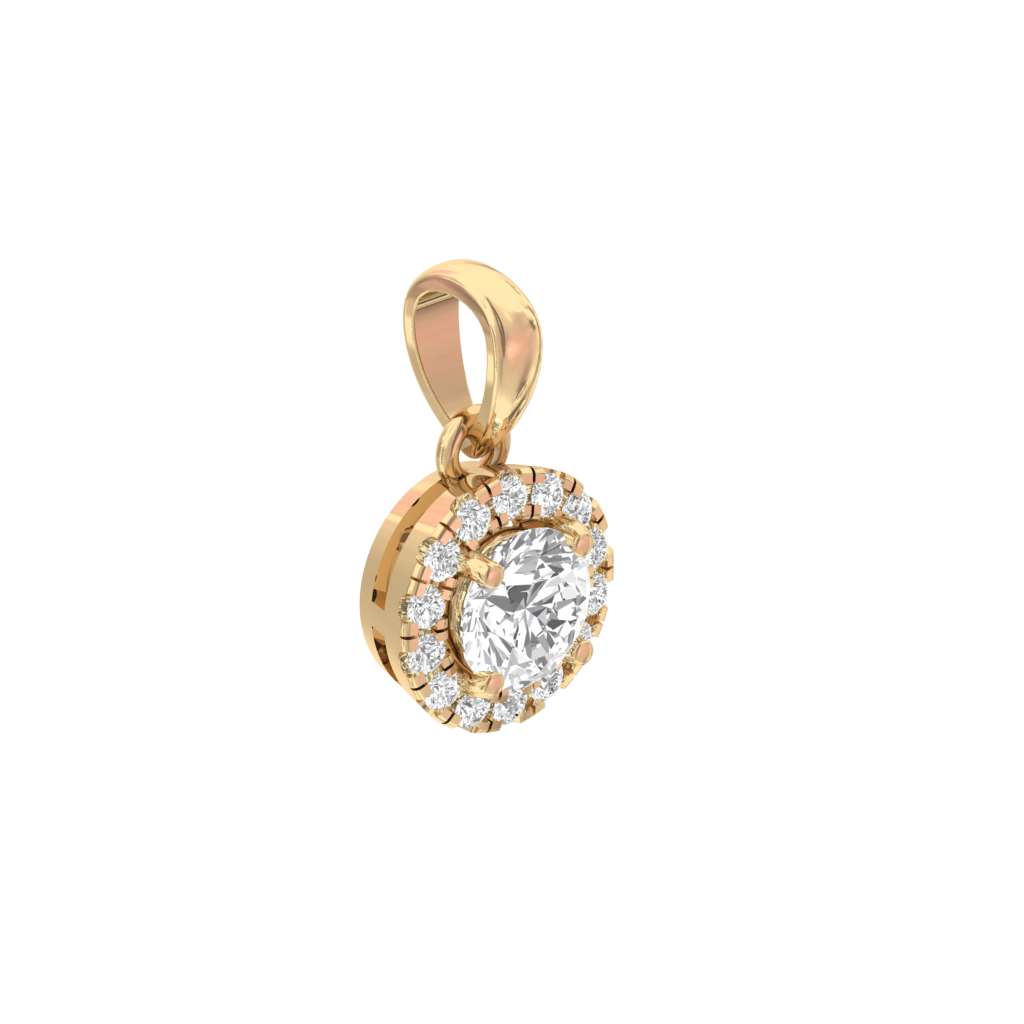 Lab Diamond Halo Pendant TR006-PD