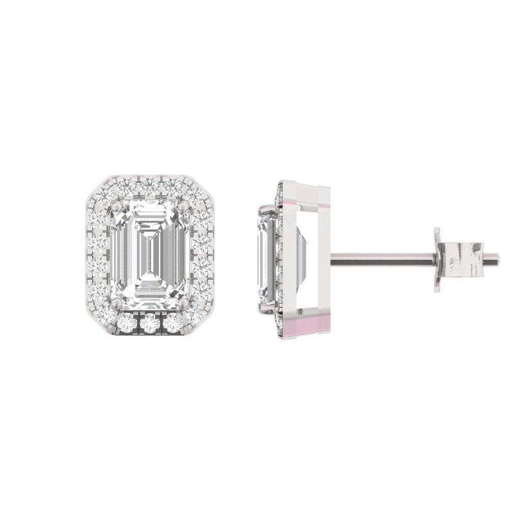 Halo Earring Emerald Center  TR002-ER