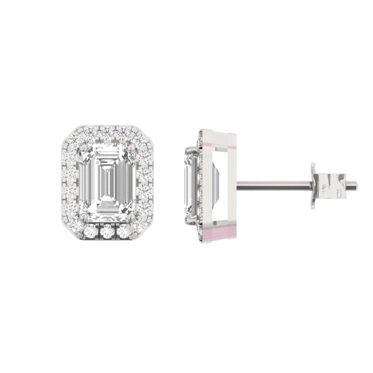 Halo Earring Emerald Center  TR002-ER