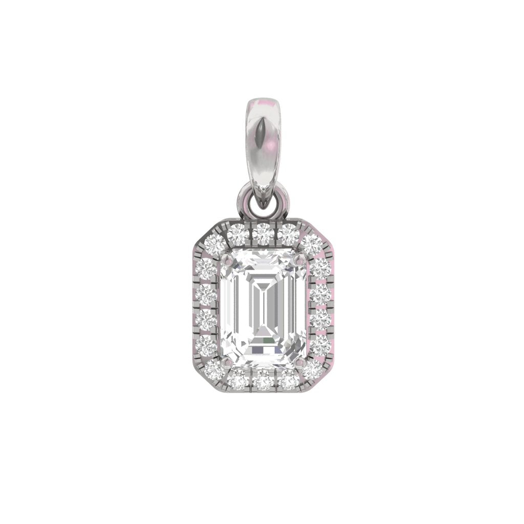Halo Pendant Emerald Center TR002-PD