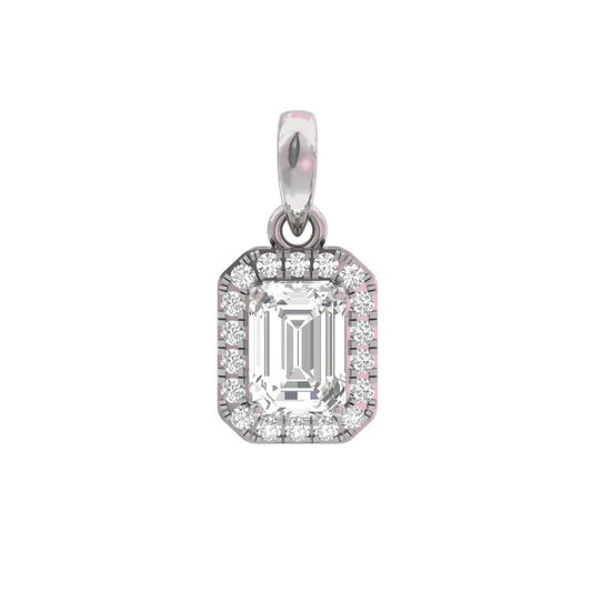 Halo Pendant Emerald Center TR002-PD