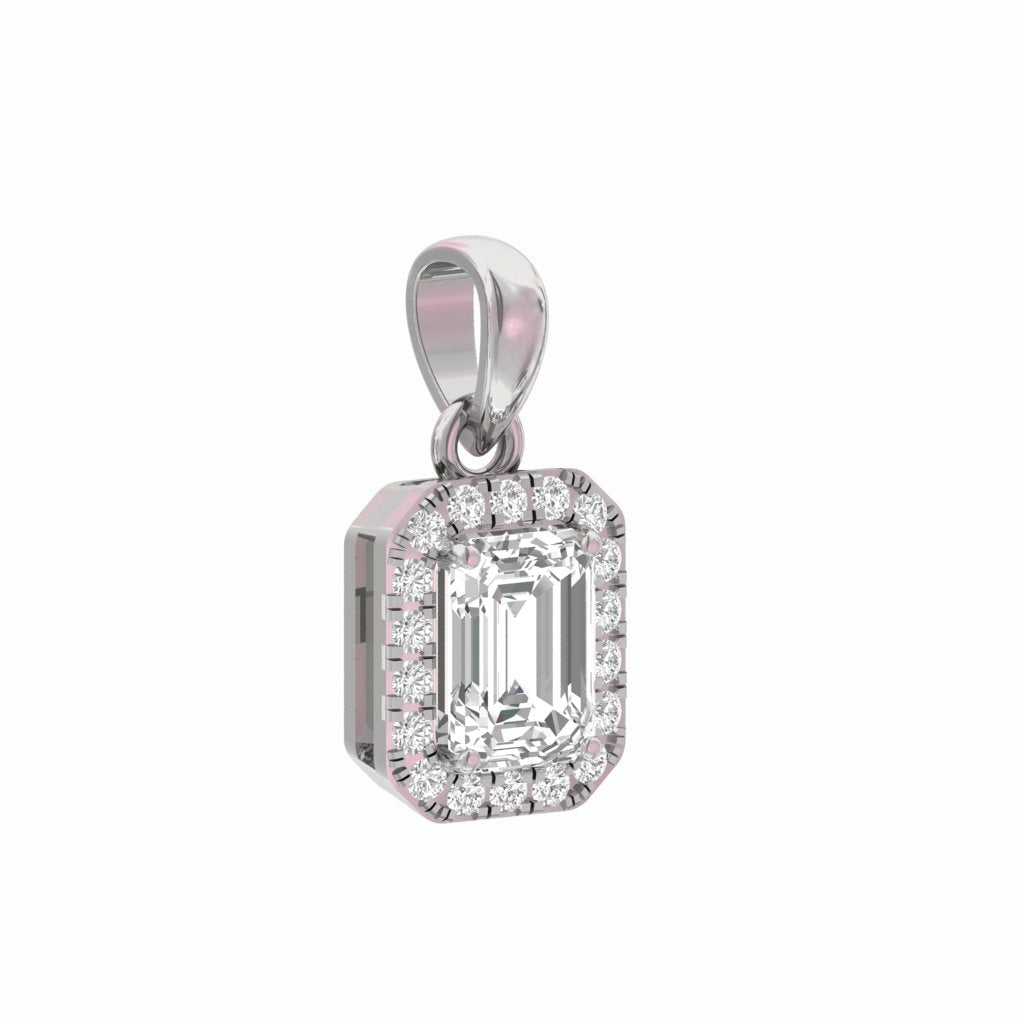 Halo Pendant Emerald Center TR002-PD