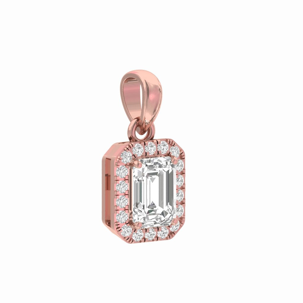 Halo Pendant Emerald Center TR002-PD