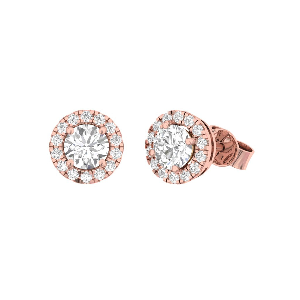 Halo Earring Round Center TR006-ER