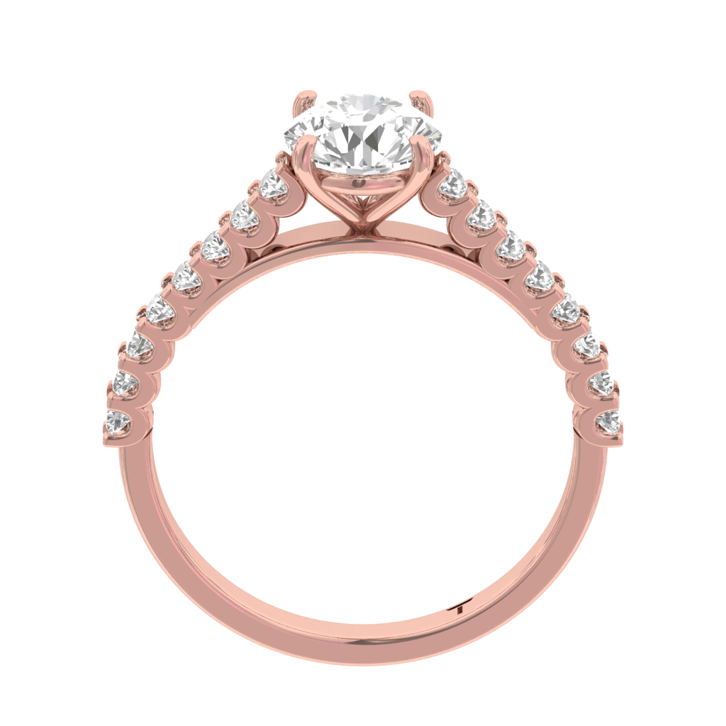 Engagement Ring Shared Prong  Round Center TR003-RD