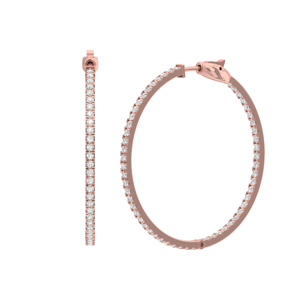 Inside -Out 1.5 inch  Hoop Earrings TR64