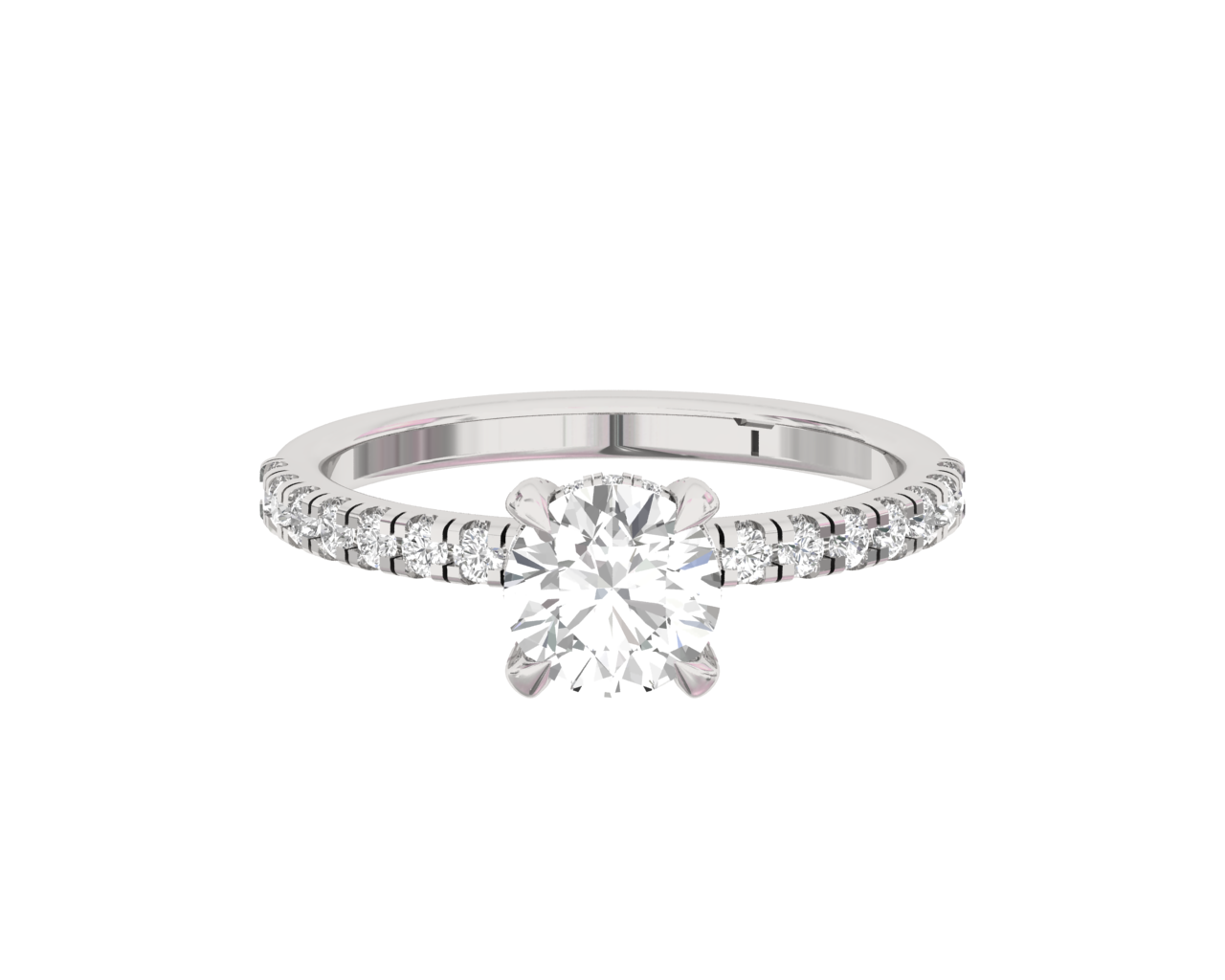 Secret Halo Engagement Ring Round Center TR005-RD