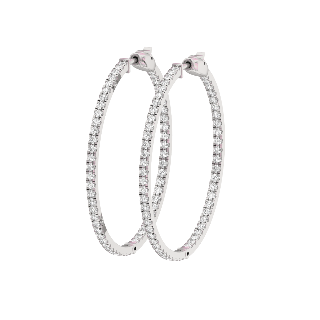 Inside -Out 1.5 inch  Hoop Earrings TR64