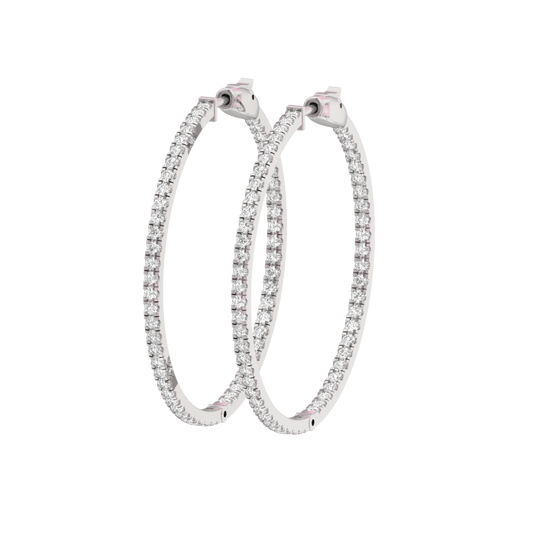 Inside -Out 1.5 inch  Hoop Earrings TR64