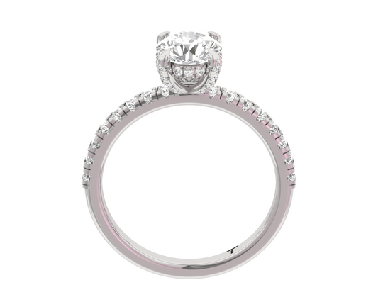 Secret Halo Engagement Ring Round Center TR005-RD