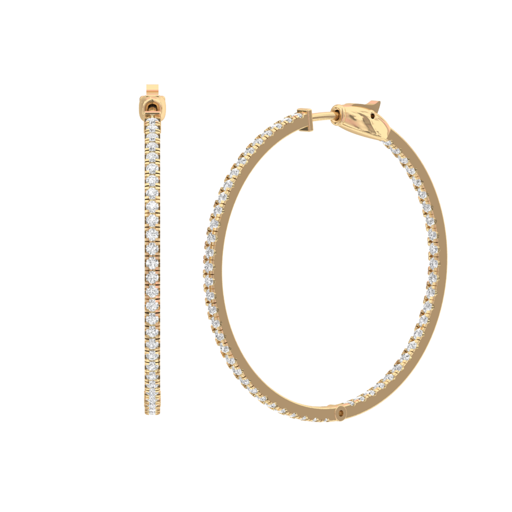 Inside -Out 1.5 inch  Hoop Earrings TR64