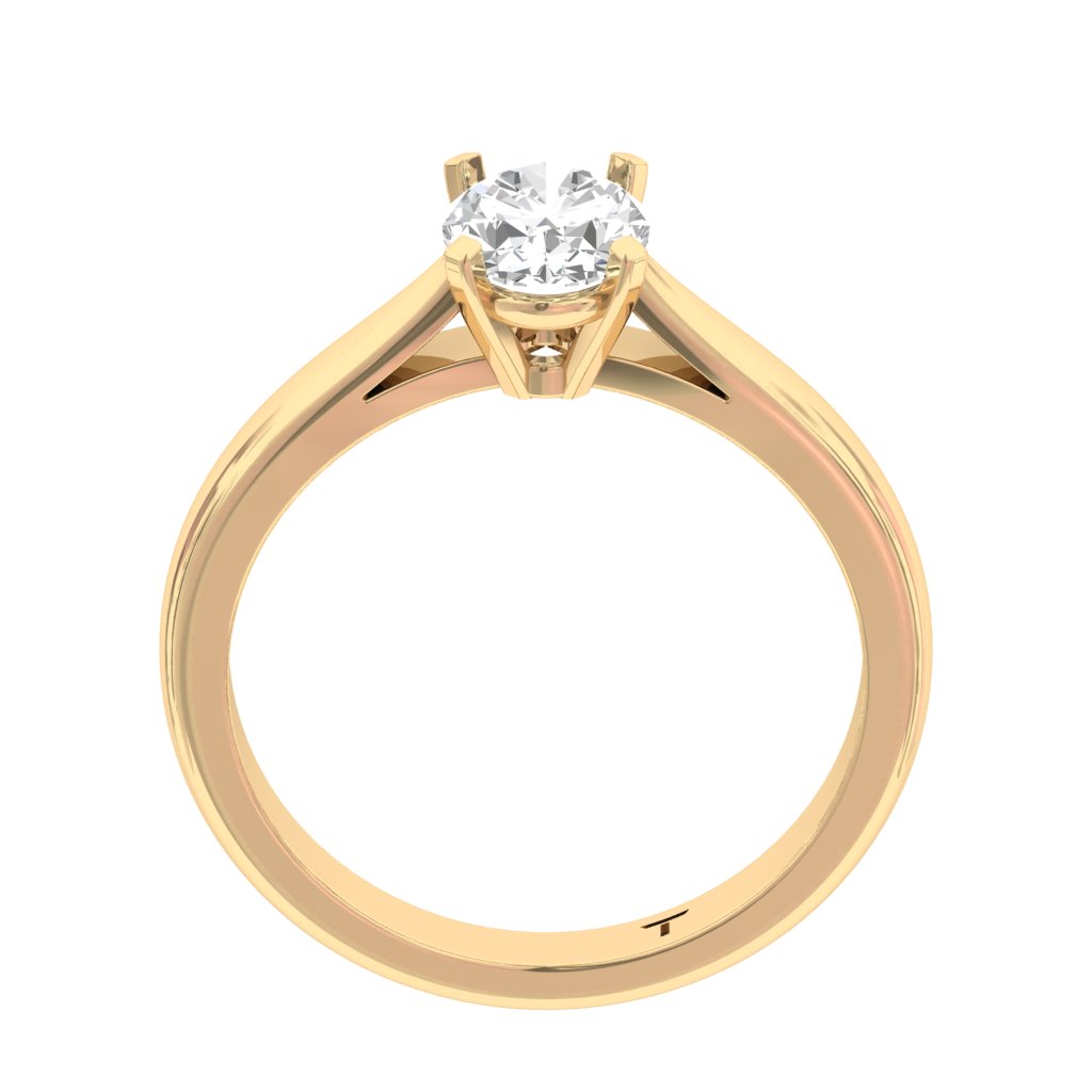 Solitaire Engagement  Ring   Oval Center  TR004-OV