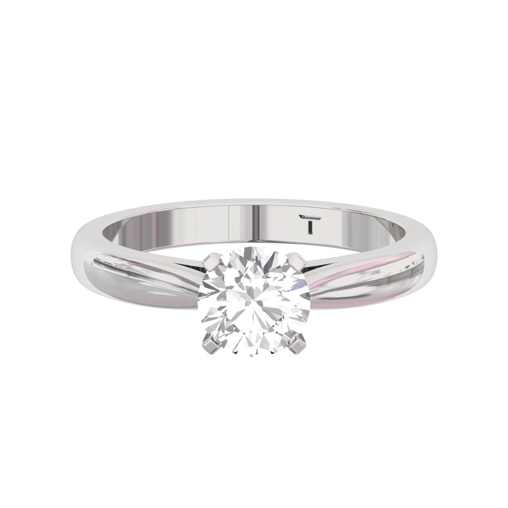 Solitaire Engagement  Ring  Round Center  TR004-RD