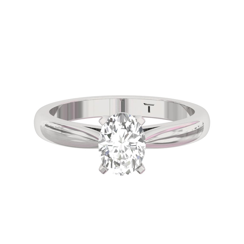 Solitaire Engagement  Ring   Oval Center  TR004-OV