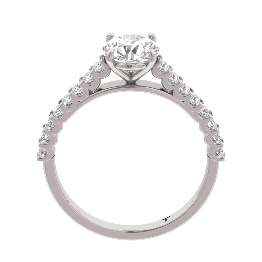 Engagement Ring Shared Prong  Round Center TR003-RD